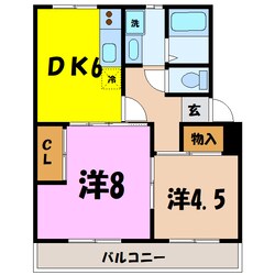 和田橋ハイツ(高崎市片岡町)の物件間取画像